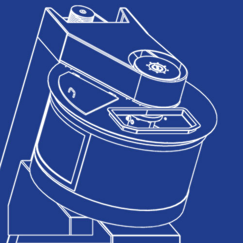 Für Mischer mit drehendem Mischbehälter